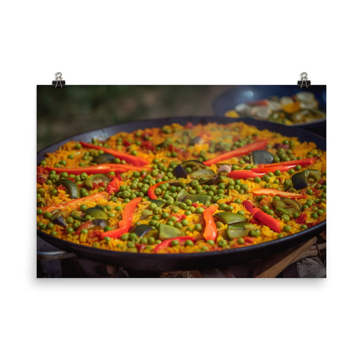 Vegetable Paella photo paper poster - Posterfy.AI