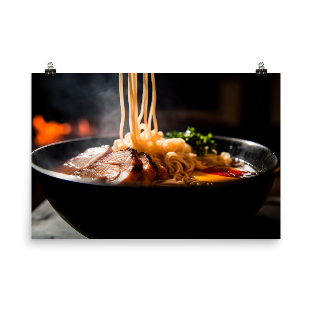 Steamy Pork Ramen photo paper poster - Posterfy.AI