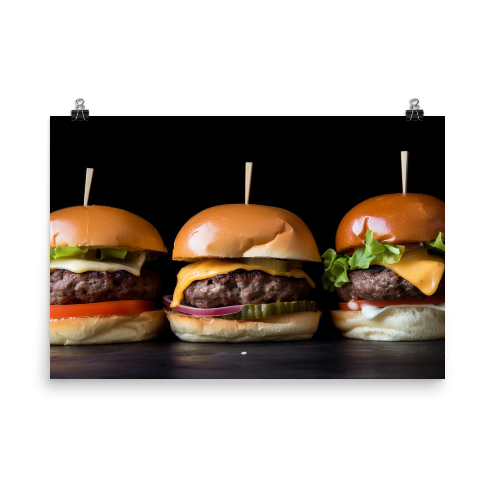 Slider Burgers photo paper poster - Posterfy.AI