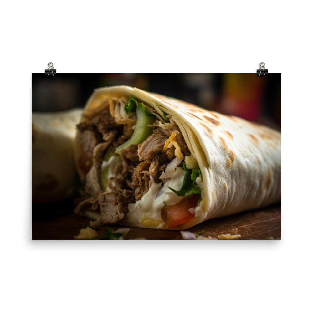 Shawarma Delight photo paper poster - Posterfy.AI