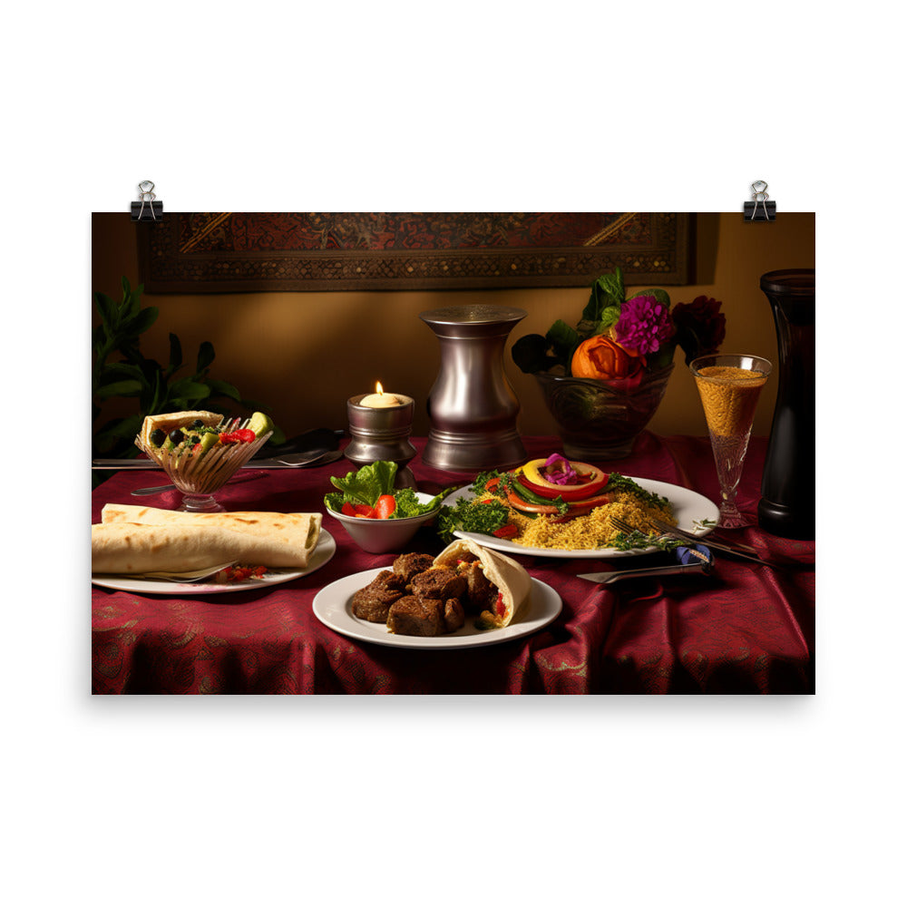 Rich and exotic flavors of shawarma photo paper poster - Posterfy.AI