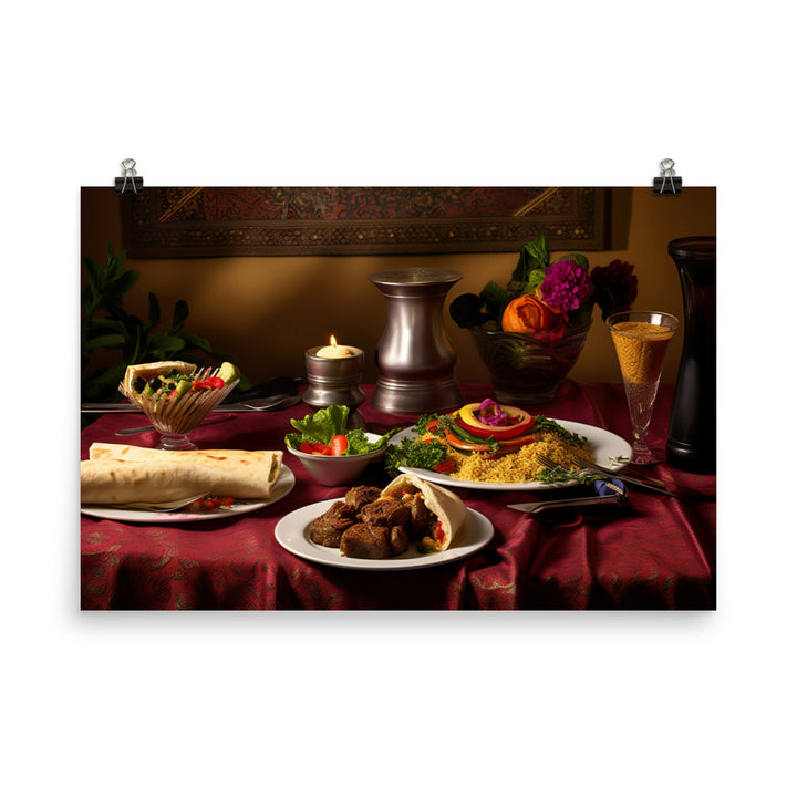 Rich and exotic flavors of shawarma photo paper poster - Posterfy.AI