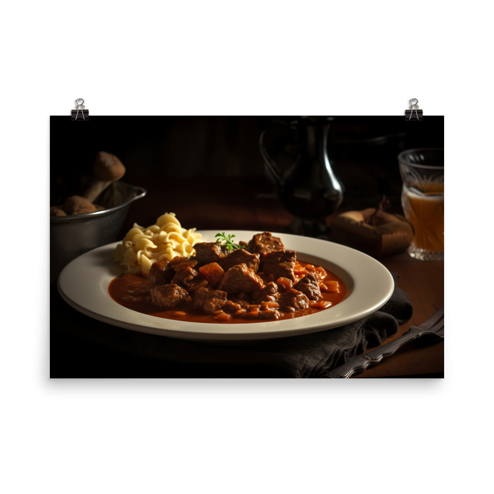 Goulash - A flavorful and comforting dish photo paper poster - Posterfy.AI