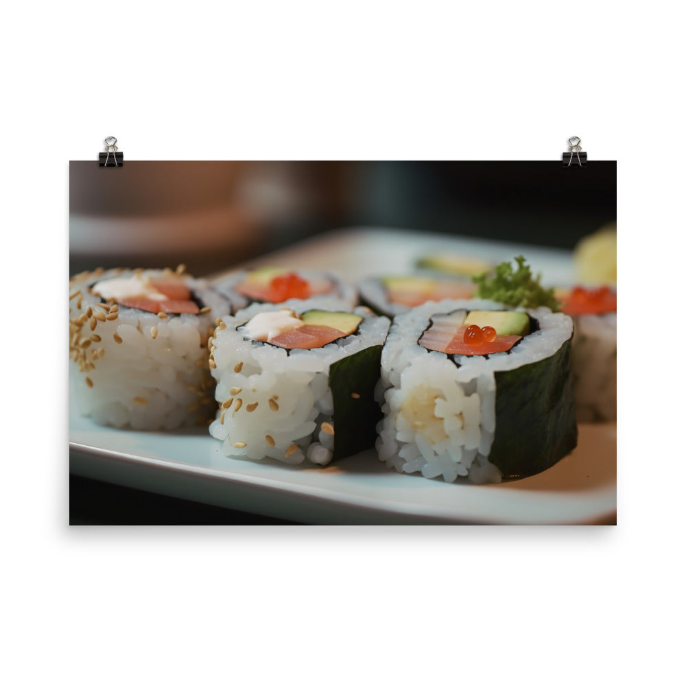 Delicious and Healthy Sushi Options photo paper poster - Posterfy.AI