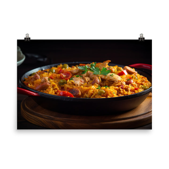 Chicken Paella photo paper poster - Posterfy.AI