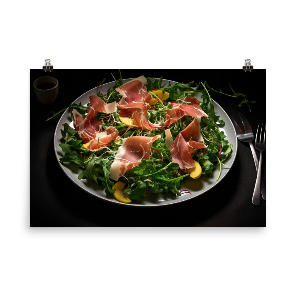 Parma Ham and Arugula Salad photo paper poster - Posterfy.AI