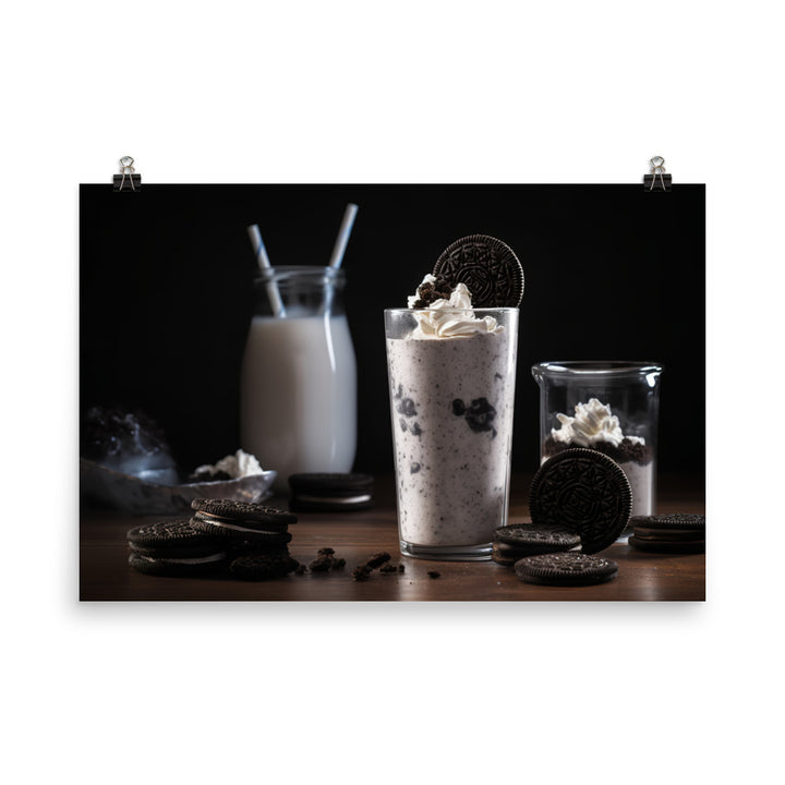 Cookies and cream Milkshake photo paper poster - Posterfy.AI