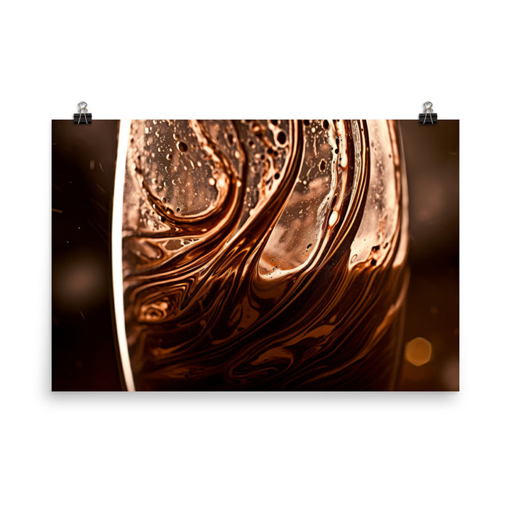 Velvety smoothness of chocolate fudge brownie milkshake photo paper poster - Posterfy.AI