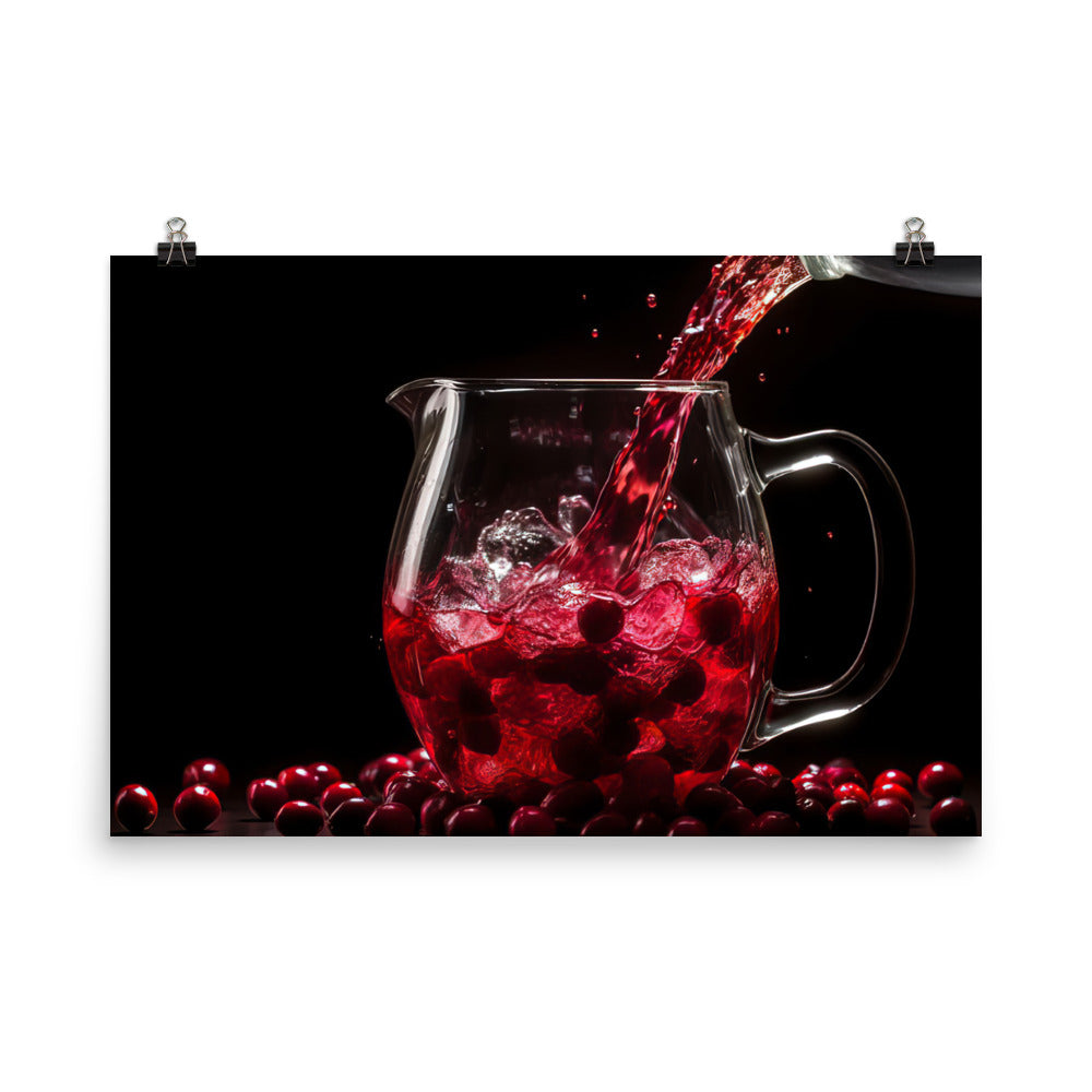 Cranberry juice photo paper poster - Posterfy.AI