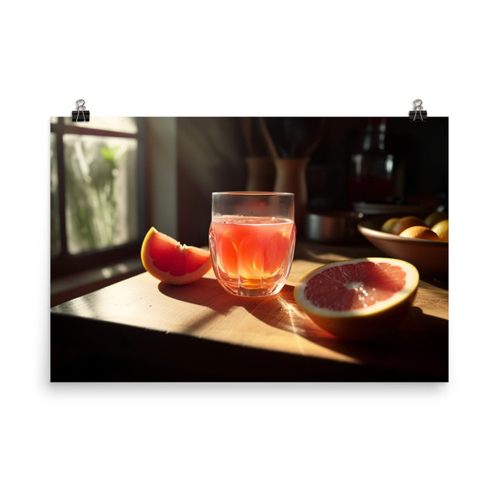 Grapefruit juice photo paper poster - Posterfy.AI