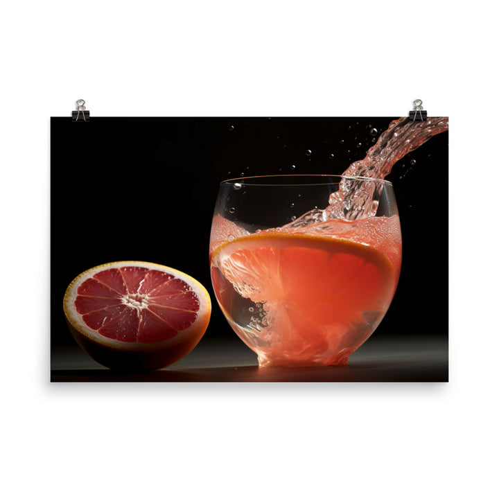 Grapefruit juice photo paper poster - Posterfy.AI