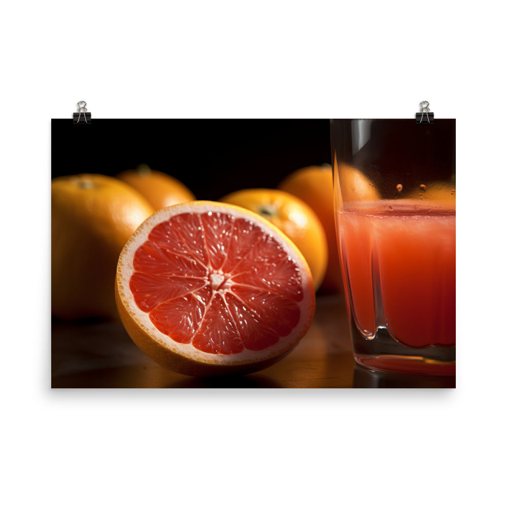 Grapefruit juice photo paper poster - Posterfy.AI