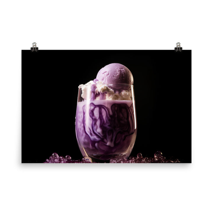 Grape Soda Ice Cream Float photo paper poster - Posterfy.AI