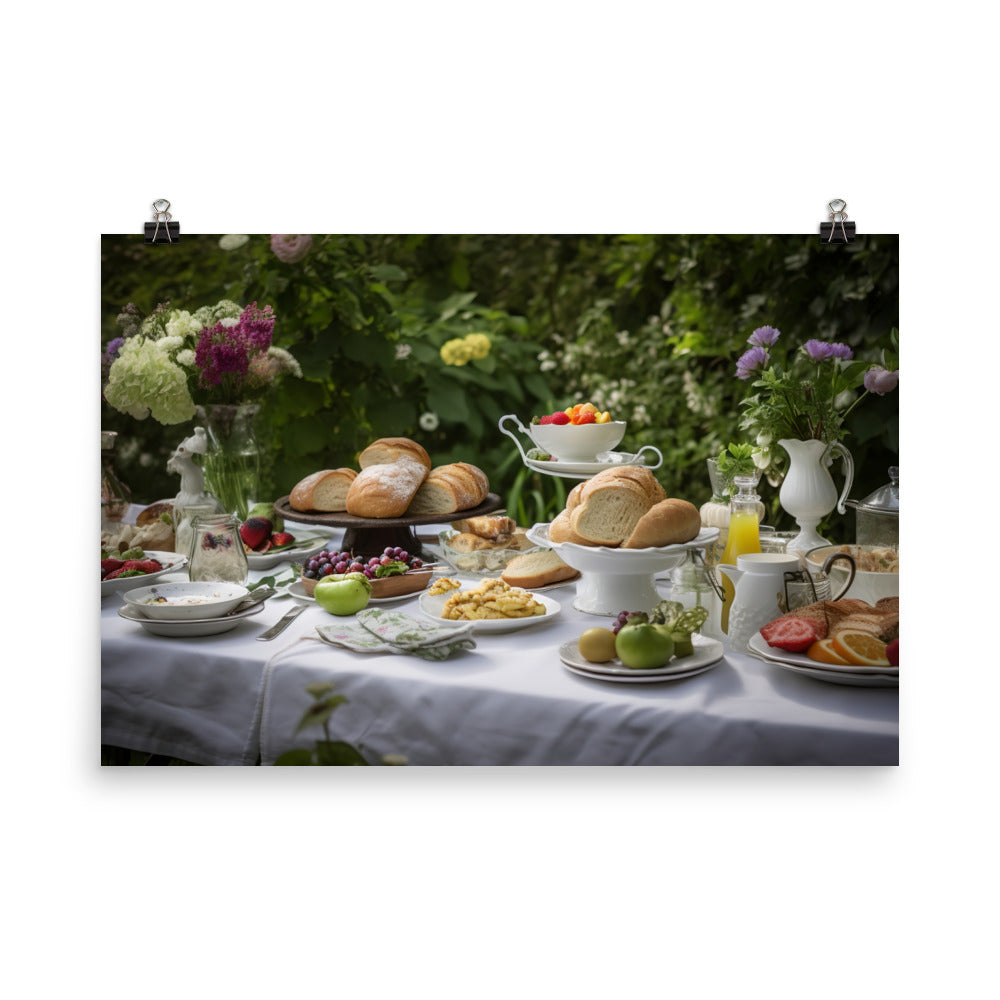 Garden Tea Party photo paper poster - Posterfy.AI