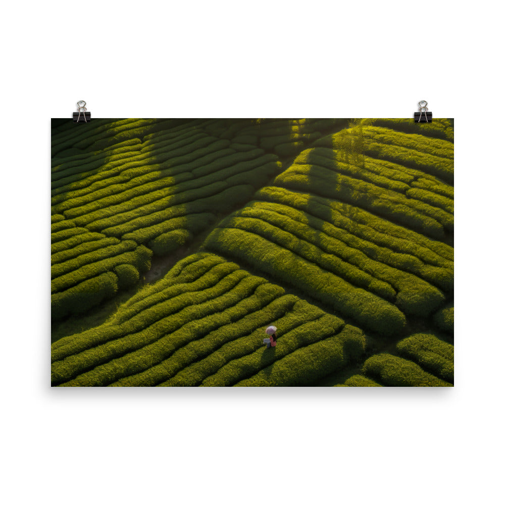 Oolong Tea Field photo paper poster - Posterfy.AI