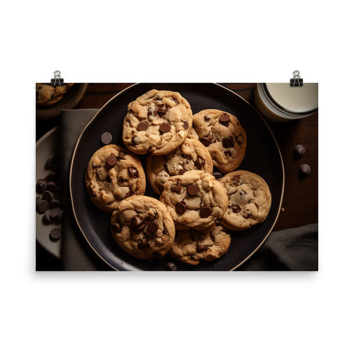 Melt in Your Mouth Chocolate Chip Cookies photo paper poster - Posterfy.AI