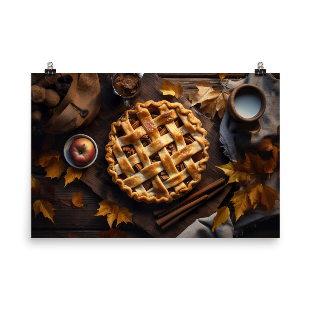 Autumn Apple Pie photo paper poster - Posterfy.AI