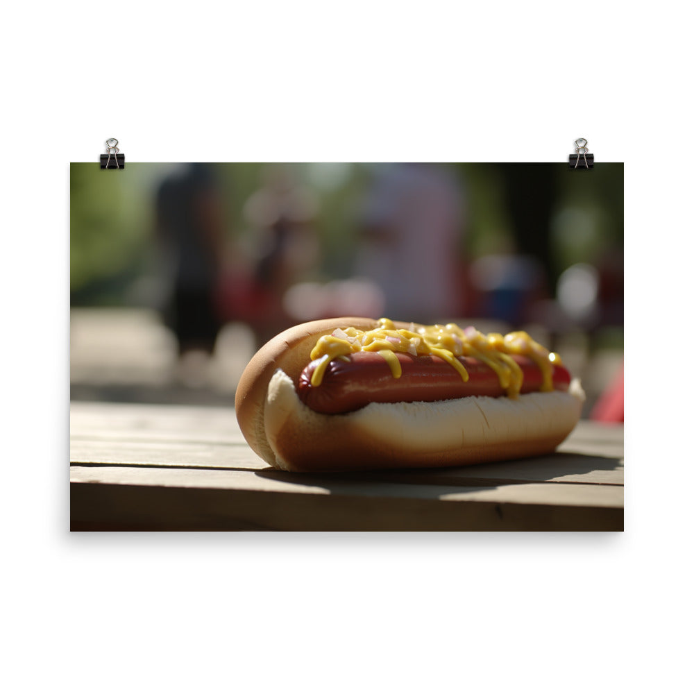 Classic American Hot Dog photo paper poster - Posterfy.AI