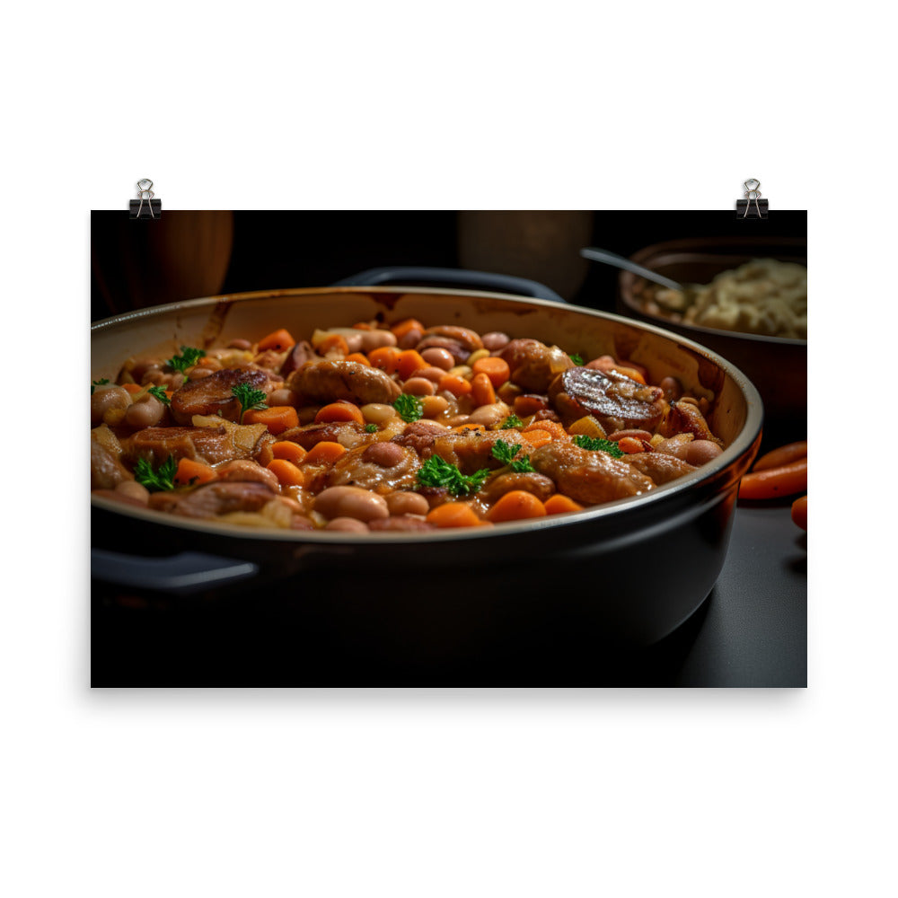 Sausage and Bean Casserole photo paper poster - Posterfy.AI