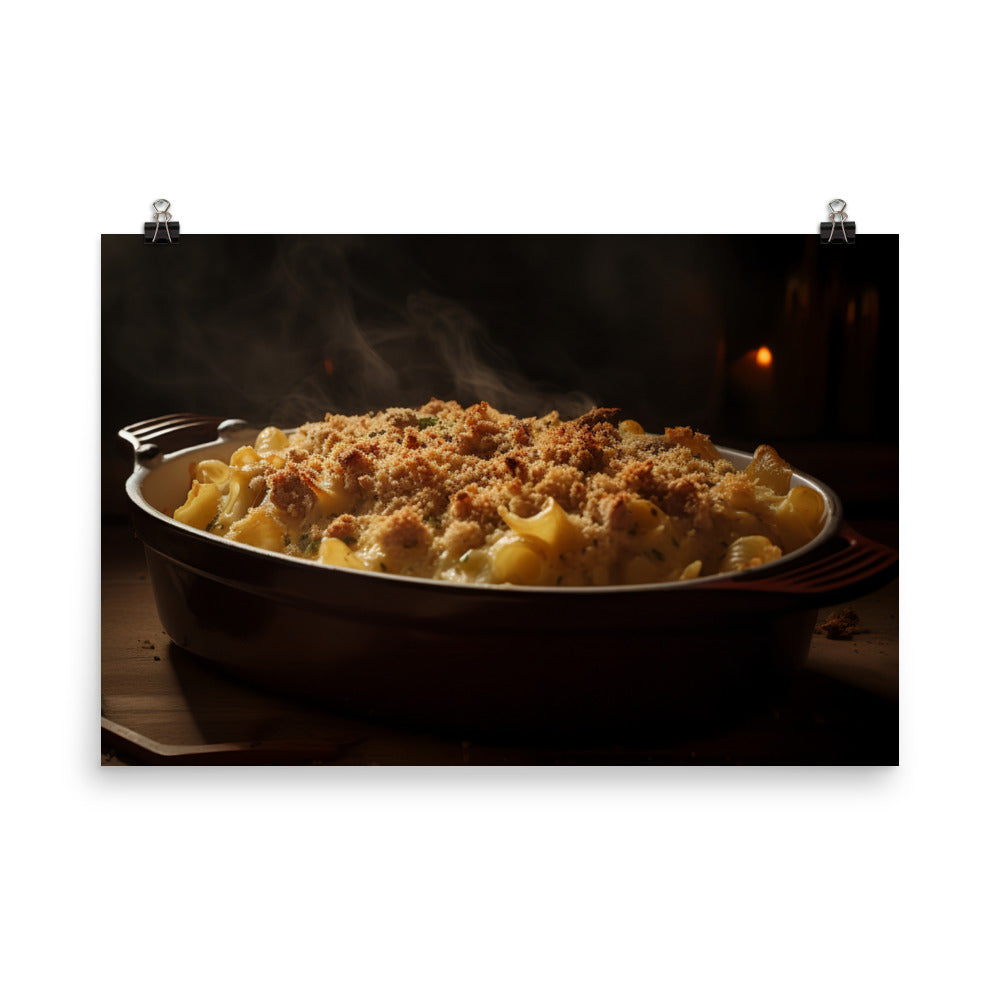 Baked Sausage and Cheese Casserole photo paper poster - Posterfy.AI