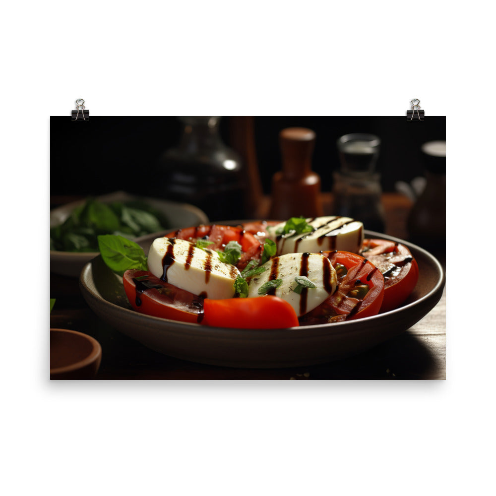 Grilled Caprese Salad photo paper poster - Posterfy.AI