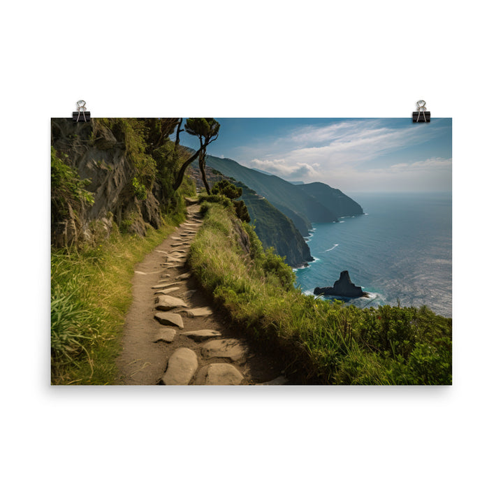 Trails of the Cinque Terre photo paper poster - Posterfy.AI