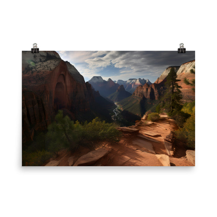 Frame the Vastness of Zions Scenic Beauty photo paper poster - Posterfy.AI