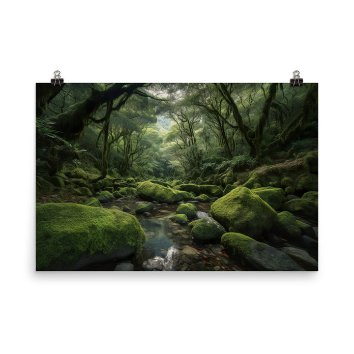 Verdant Beauty of Yakushima photo  paper poster - Posterfy.AI