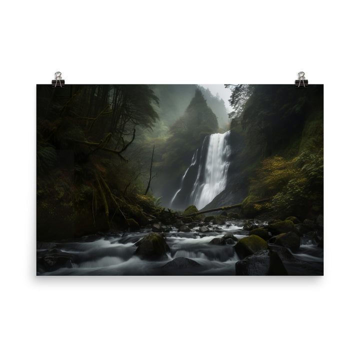 Capturing the Power of Nachi Falls photo  paper poster - Posterfy.AI