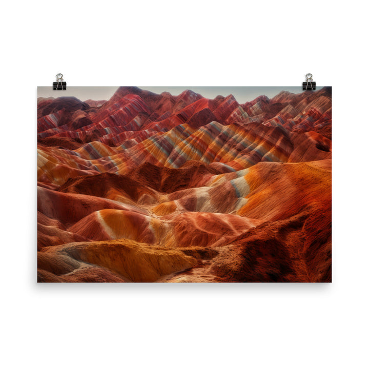 Surreal Beauty of Zhangye Danxia Landform photo paper poster - Posterfy.AI