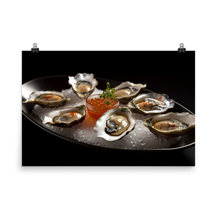 Kumamoto Oysters - A Sensuous Delight photo paper poster - Posterfy.AI