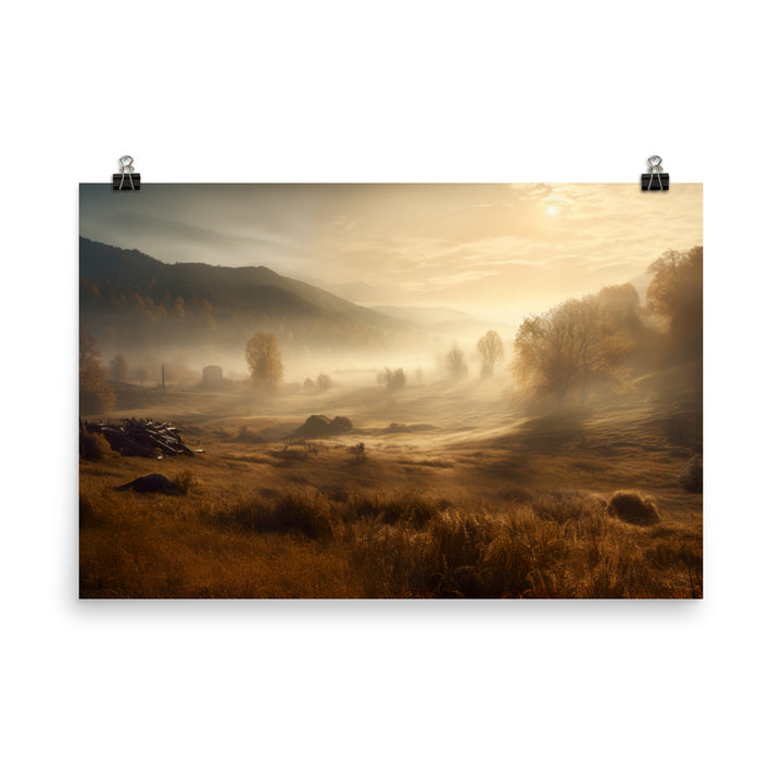 Misty Morning photo paper poster - Posterfy.AI