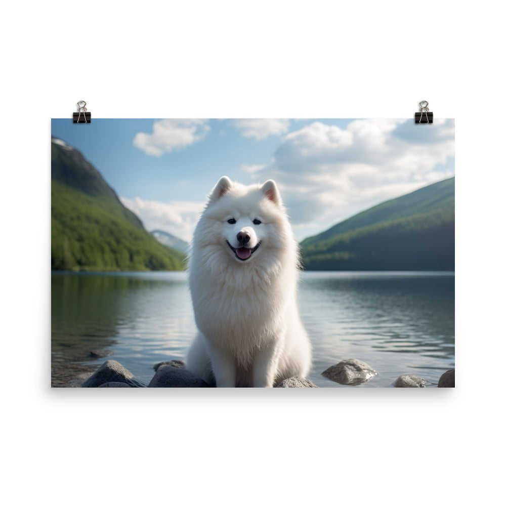 Samoyed Serenity photo paper poster - Posterfy.AI