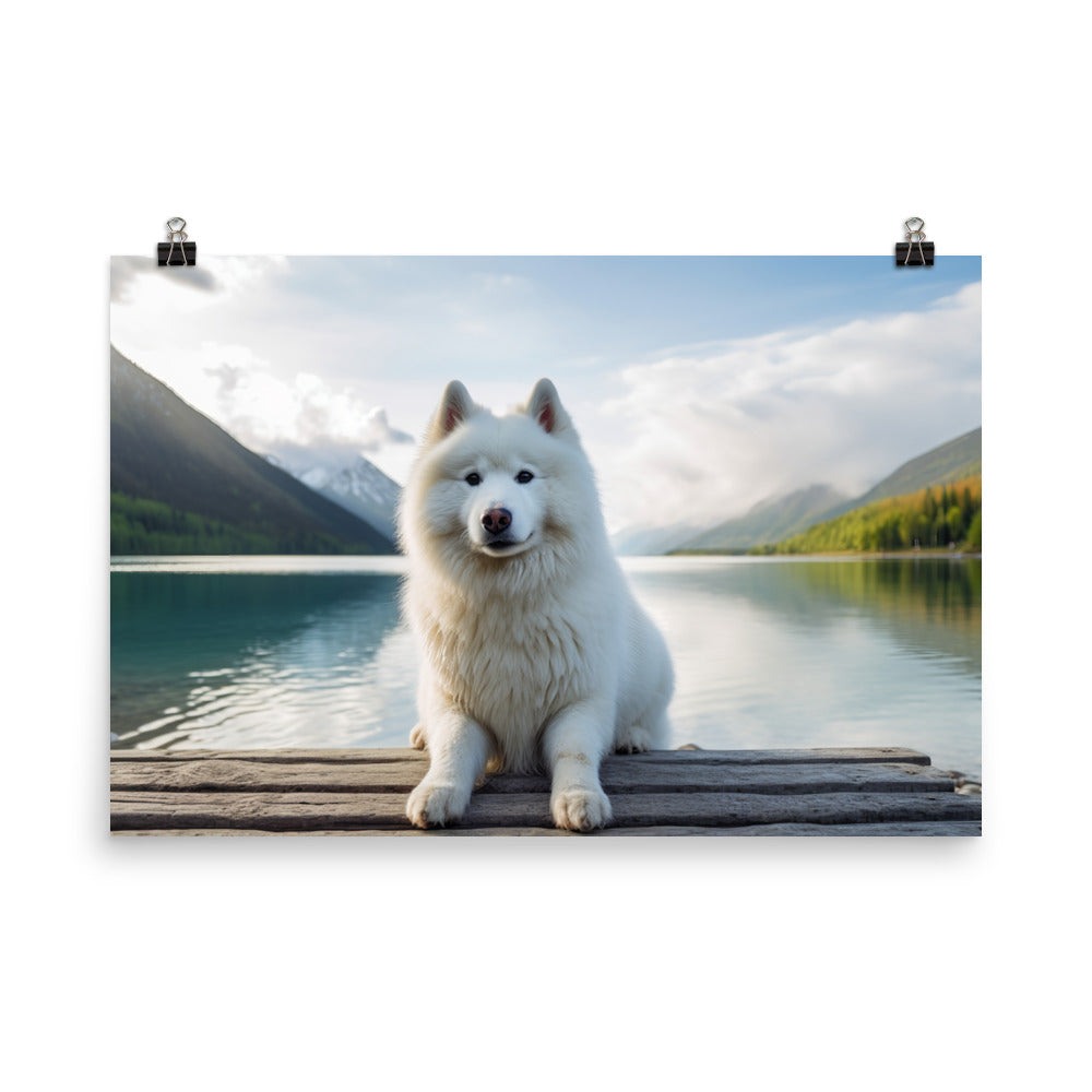 Samoyed Serenity photo paper poster - Posterfy.AI