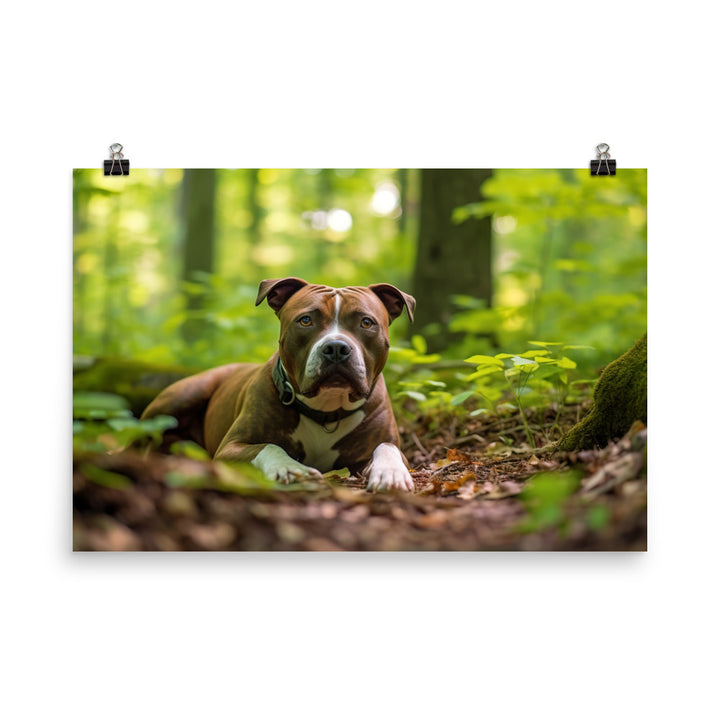 Serene American Staffordshire Terrier photo paper poster - Posterfy.AI