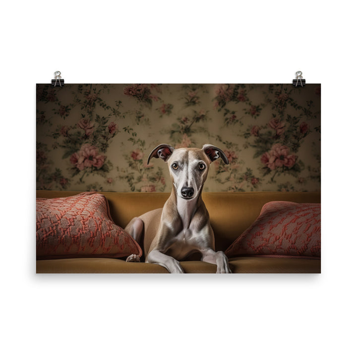 Whippet at Home photo paper poster - Posterfy.AI