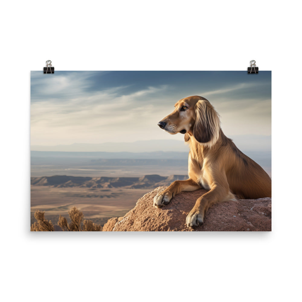 Majestic Saluki photo paper poster - Posterfy.AI