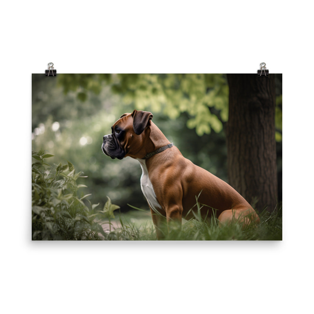 Boxer in the Park photo paper poster - Posterfy.AI