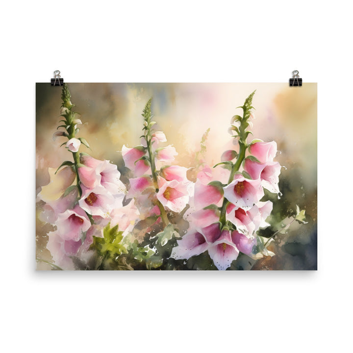 Ethereal Foxgloves photo paper poster - Posterfy.AI