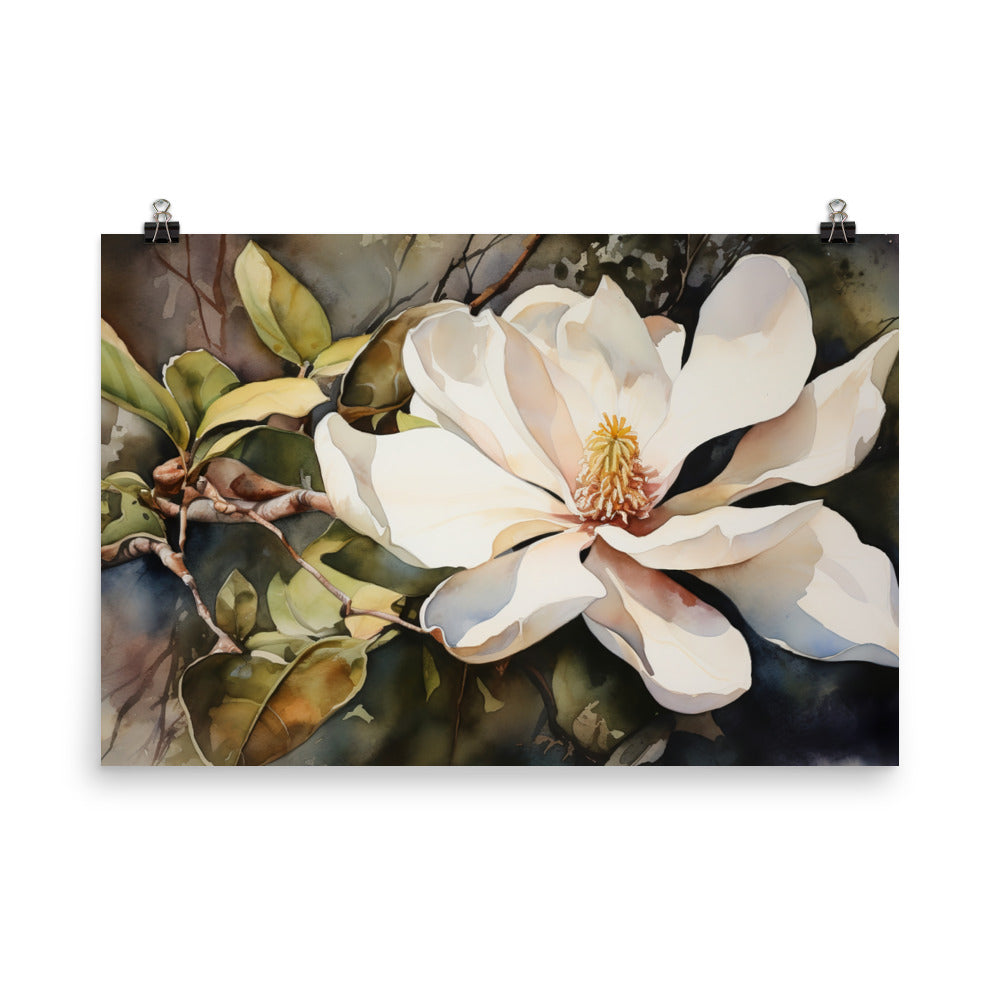 Magnificent Magnolias photo paper poster - Posterfy.AI