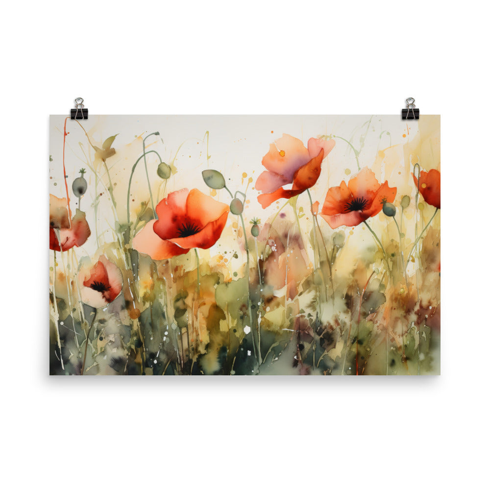 Symbolism of Poppies photo paper poster - Posterfy.AI