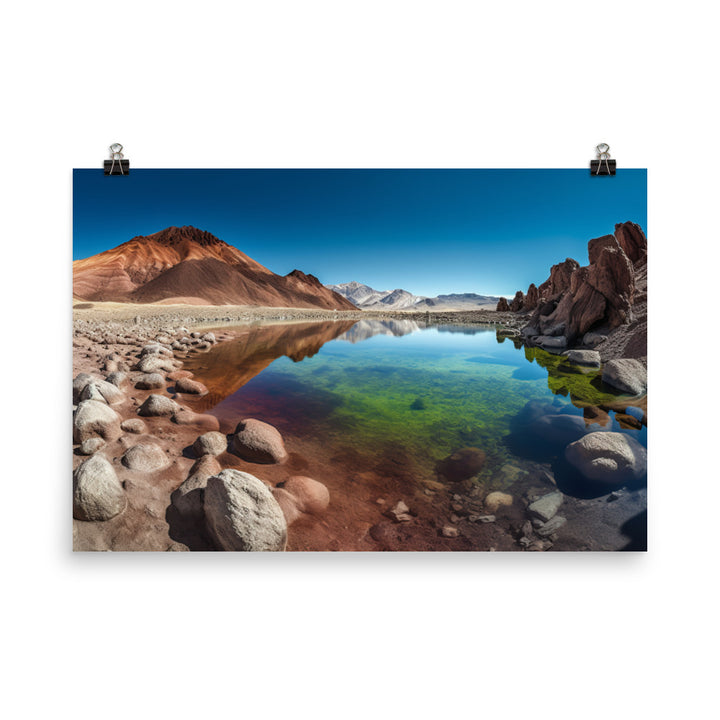 Vivid Reflections of Atacamas Oasis photo paper poster - Posterfy.AI