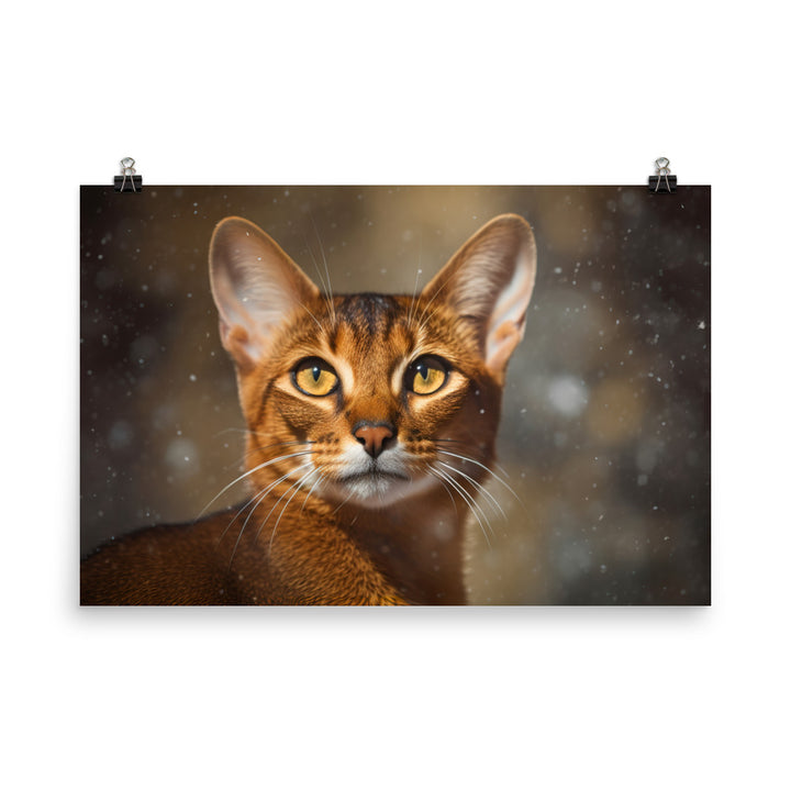 Exotic Beauty of Abyssinian Cats photo paper poster - Posterfy.AI