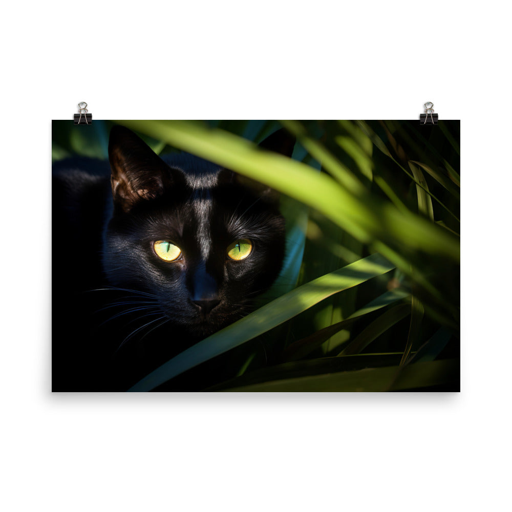 Bombay Cat in the Shadows photo paper poster - Posterfy.AI