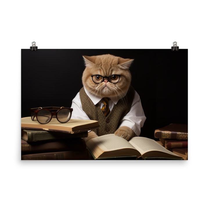 Exotic Shorthair Student Photo paper poster - PosterfyAI.com