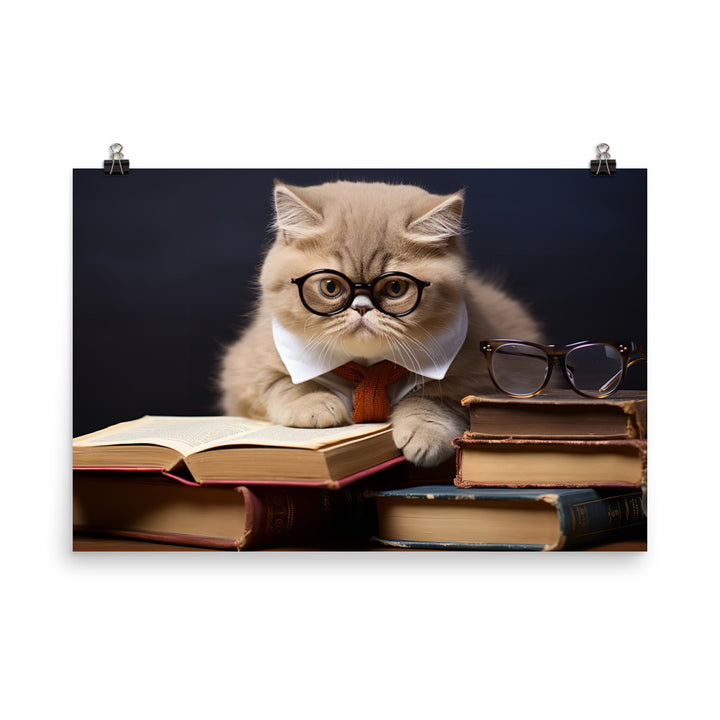 Exotic Shorthair Student Photo paper poster - PosterfyAI.com