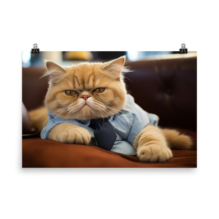 Exotic Shorthair Sales Consultant Photo paper poster - PosterfyAI.com