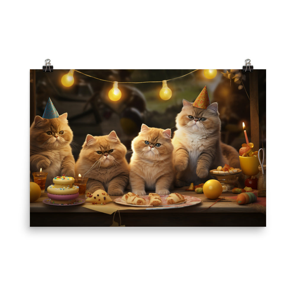 Exotic Shorthair Photo paper poster - PosterfyAI.com