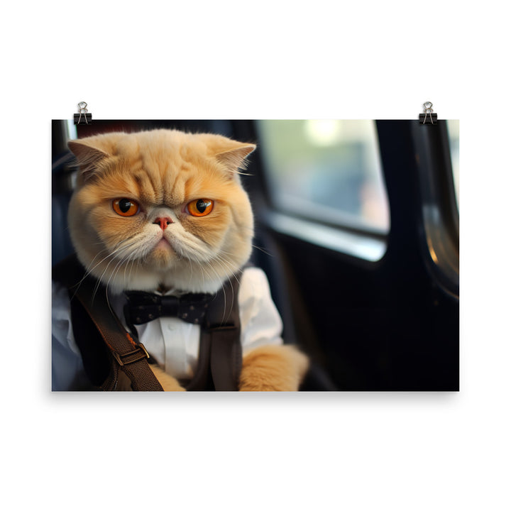 Exotic Shorthair Transit Operator Photo paper poster - PosterfyAI.com