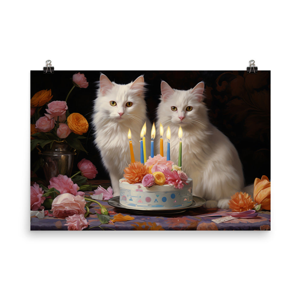 Turkish Van Photo paper poster - PosterfyAI.com